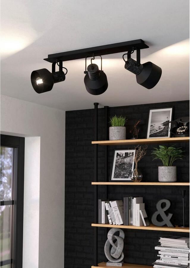 EGLO Plafondspot CASIBARE Deckenspot in zwart van staal excl. E27 28W (1 stuk) - Foto 3