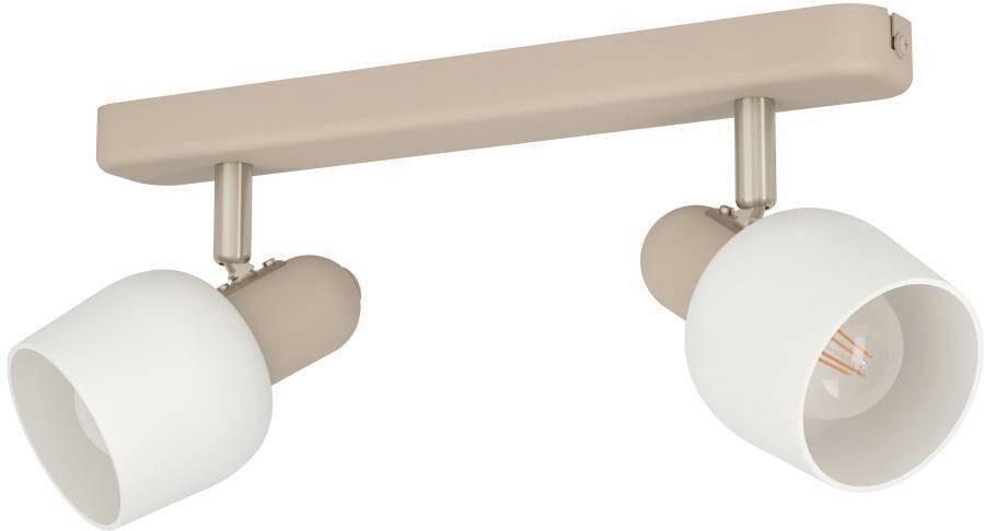 EGLO Plafondspot CORATO Plafondlamp metaal in zandkleur nikkel-mat glas in wit E14 (1 stuk) - Foto 3