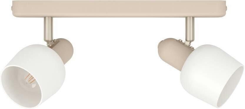 EGLO Plafondspot CORATO Plafondlamp metaal in zandkleur nikkel-mat glas in wit E14 (1 stuk) - Foto 4