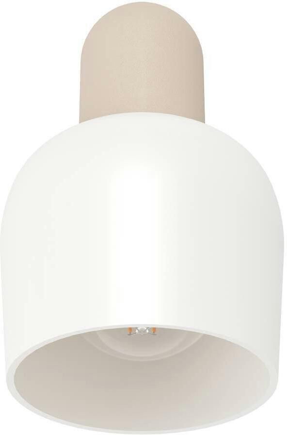 EGLO Plafondspot CORATO Wandstrahler Stahl und Glas E14 Schlafzimmerlampe Lampe Wandlamp wandspot van metaal in zandkleur en glas in wit E14 (1 stuk) - Foto 4