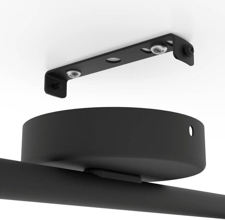 EGLO Plafondspot GIRONA Deckenstrahler Stahl IP20 E27 Wohnzimmerlampe Flurlampe Plafondlamp metaal in zwart en geborsteld messing plafondspot E27 (1 stuk) - Foto 2