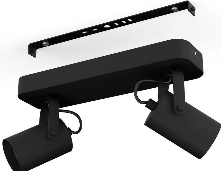 EGLO Plafondspot SOREGO Deckenstrahler Stahl GU10 IP20 Schlafzimmerlampe Lampe Deckenspot in zwart van staal incl. GU10 3W (1 stuk) - Foto 2