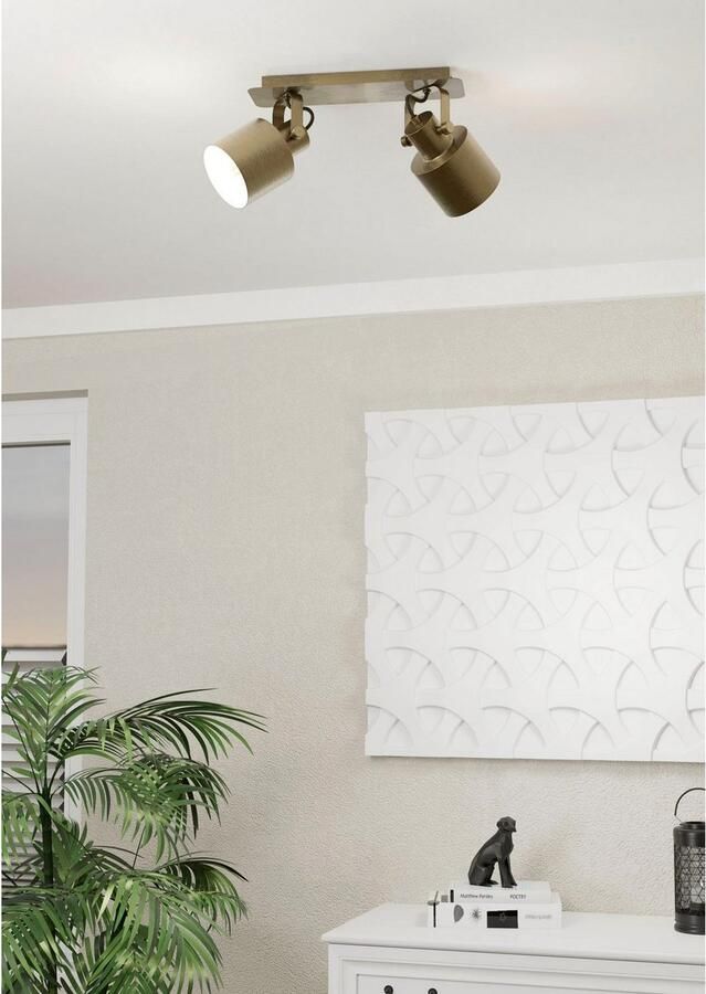 EGLO Plafondspot SOUTHERY Deckenspot in goudkleur en wit van staal excl. E27 40W (1 stuk) - Foto 2