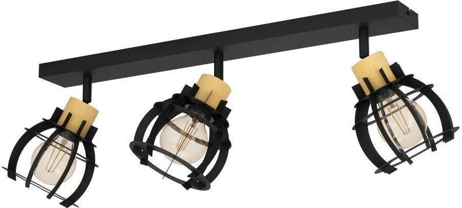 EGLO Plafondspot STILLINGTON 1 Plafondlamp industriële ontwerp zwart plafondspot (1 stuk) - Foto 2