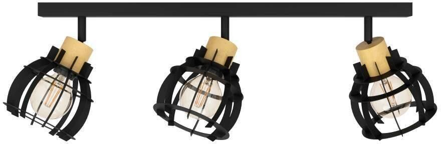 EGLO Plafondspot STILLINGTON 1 Plafondlamp industriële ontwerp zwart plafondspot (1 stuk) - Foto 3