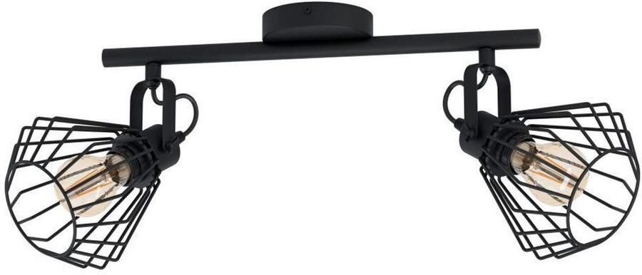 EGLO Plafondspot TABILLANO Plafondlamp vintage industrieel staal woonkamerlamp in zwart (1 stuk) - Foto 2