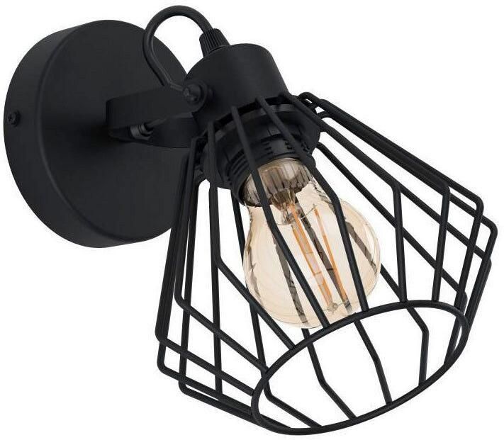 EGLO Plafondspot TABILLANO wandlamp ganglamp woonkamerlamp metaal zwart E27 (1 stuk) - Foto 5