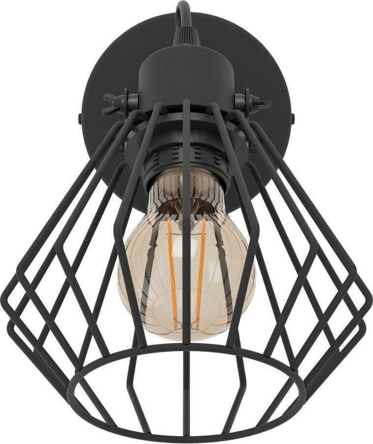 EGLO Plafondspot TABILLANO wandlamp ganglamp woonkamerlamp metaal zwart E27 (1 stuk) - Foto 2