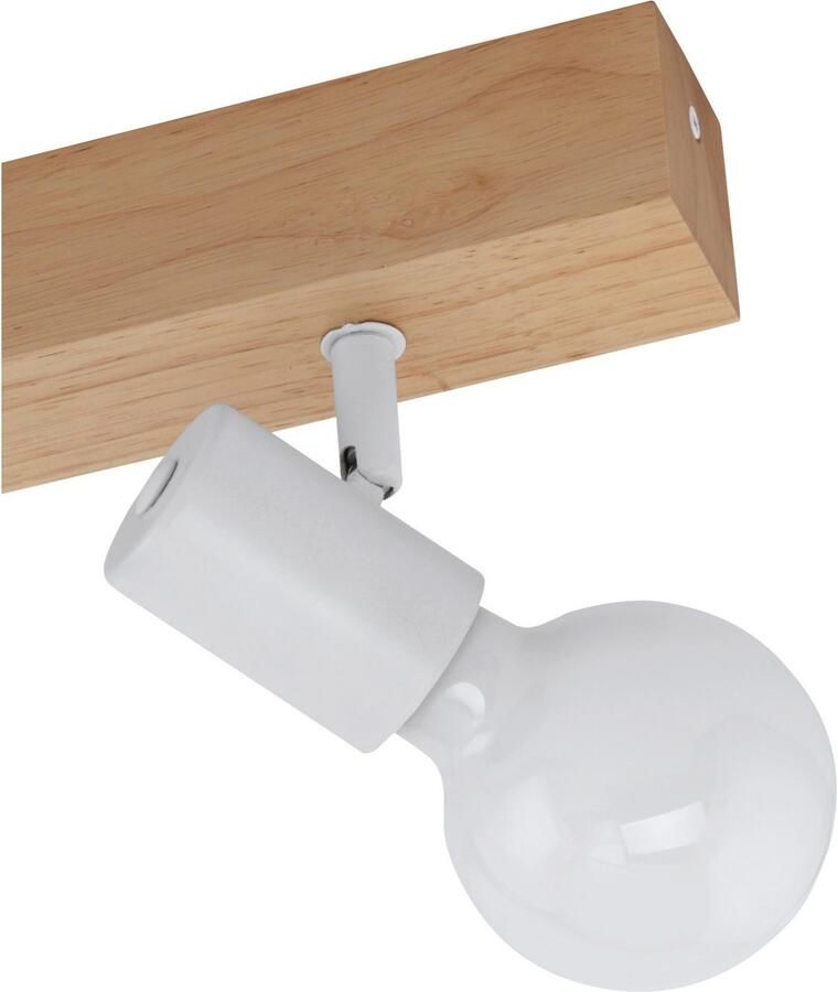EGLO Plafondspot TOWNSHEND 3 Deckenstrahler Stahl und Holz E27 Flurlampe Lampe Vintage plafondspot in Industrial design retro lamp E27 fitting - Foto 2