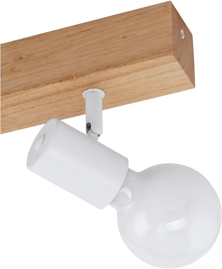 EGLO Plafondspot TOWNSHEND 3 Dekenstrahler Stahl und Holz E27 Wohnzimmerlampe Lampe Vintage plafondspot in Industrial design retro lamp E27 fitting - Foto 4