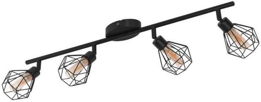 EGLO Plafondspot ZAPATA 1 Plafondlamp plafondspot van staal zwart glas: amber fitting: G9 (1 stuk) - Foto 3