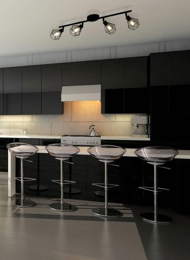 EGLO Plafondspot ZAPATA 1 Plafondlamp plafondspot van staal zwart glas: amber fitting: G9 (1 stuk) - Foto 2