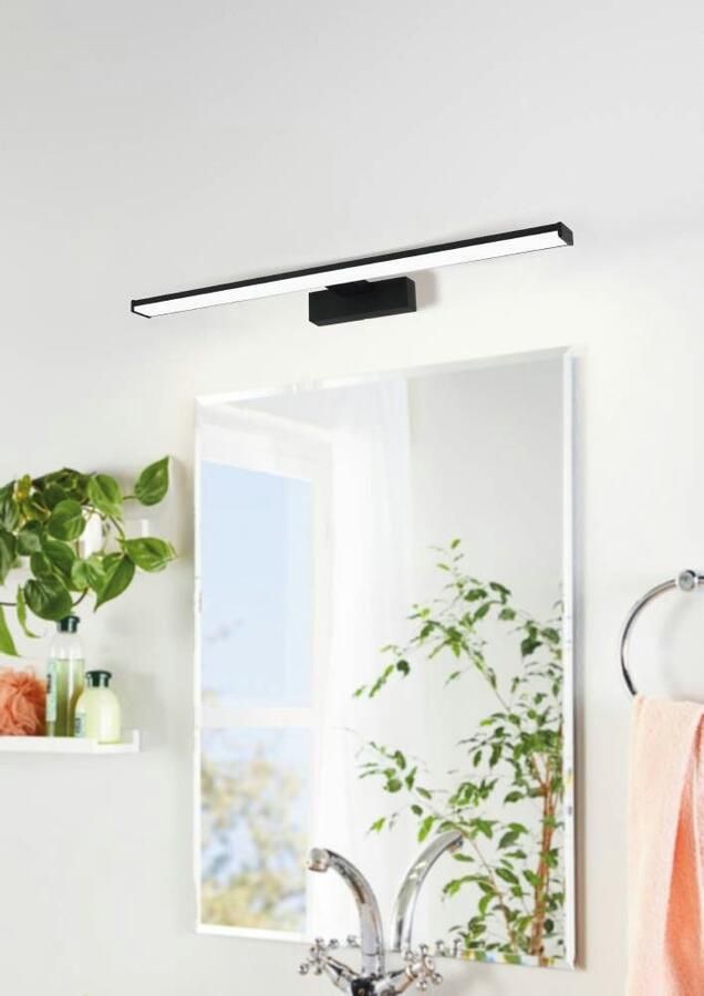EGLO Spiegellamp PANDELLA 1 Wandlamp LED spiegel lamp in zwart wit IP44 L 60 cm (1 stuk) - Foto 4