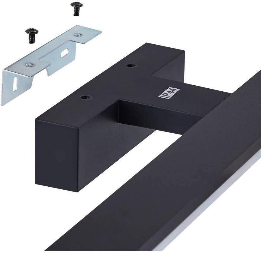 EGLO Spiegellamp PANDELLA 1 Wandlamp LED spiegel lamp in zwart wit IP44 L 78 cm (1 stuk) - Foto 3