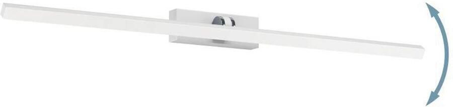 EGLO Spiegellamp VERDELLO Spiegellampe Kunststoff IP44 Wandlampe Badezimmerlampe Wandlamp van kunststof in wit en chroom badkamer spiegel lamp IP44 (1 stuk) - Foto 5