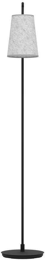 EGLO Staande lamp ALSAGER Vloerlamp metaal in zwart grijs vilt E27 fitting 170 cm (1 stuk) - Foto 3