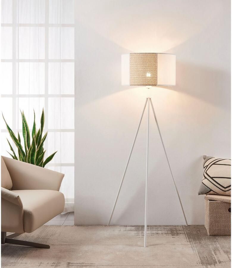 EGLO Staande lamp Arnhem Vloerlamp in wit van staal excl. E27 1X40W (1 stuk) - Foto 3