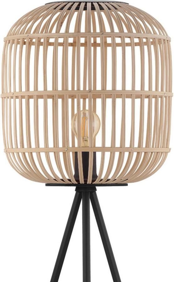 EGLO Staande lamp BORDESLEY Stehlampe Vintage Stahl und Holz E27 Wohnzimmerlampe - Foto 5