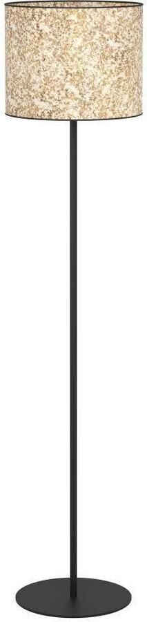 EGLO Staande lamp BUTTERBURN Stehlampe Stahl und Textil Wohnzimmerlampe E27 Lampe Vloerlamp met berkenbladeren vloerlamp 162 cm (1 stuk) - Foto 6