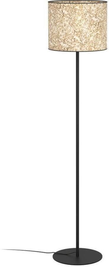 EGLO Staande lamp BUTTERBURN Stehlampe Stahl und Textil Wohnzimmerlampe E27 Lampe Vloerlamp met berkenbladeren vloerlamp 162 cm (1 stuk) - Foto 5