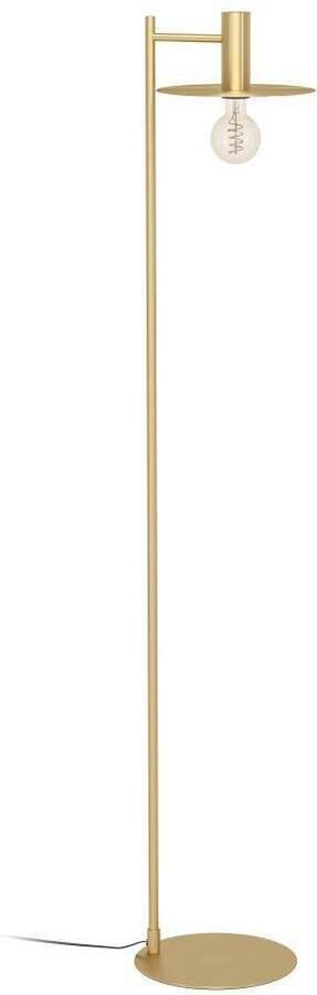 EGLO Staande lamp ESCANDELL Vloerlamp metaal in geborsteld messing lamp met E27 156 cm (1 stuk) - Foto 4