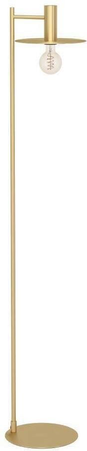 EGLO Staande lamp ESCANDELL Vloerlamp metaal in geborsteld messing lamp met E27 156 cm (1 stuk) - Foto 6