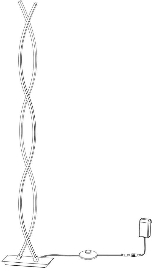 EGLO Staande lamp LASANA 2 Stehlampe Stahl Alu und Kunststoff IP20 Wohnzimmerlampe - Foto 2