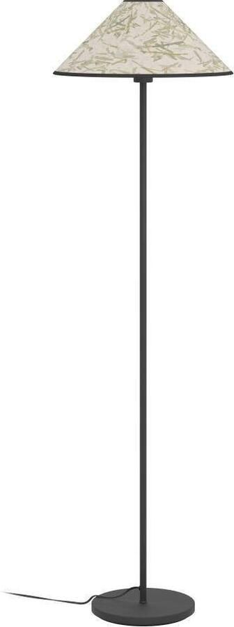 EGLO Staande lamp OXPARK Vloerlamp textiel met bamboe bladeren woonkamer (1 stuk) - Foto 6