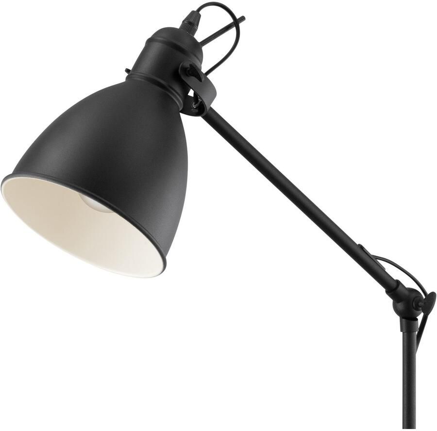 EGLO Staande lamp PRIDDY vloerlamp staande lamp staal zwart E27 industrieel - Foto 2