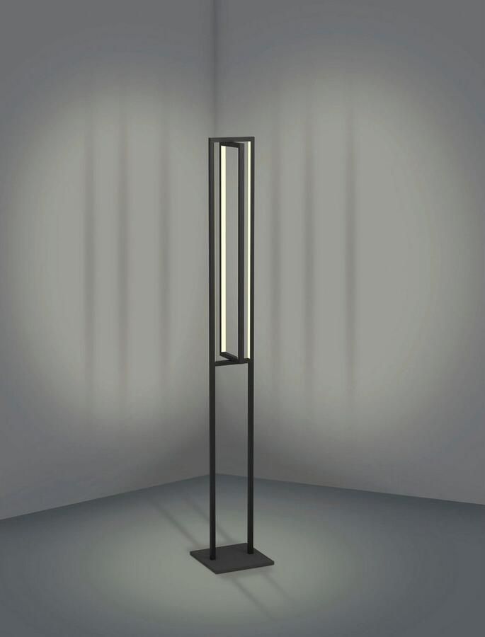 EGLO Staande lamp SIBERIA Vloerlamp in zwart van staal 34W warmwit koudwit (1 stuk) - Foto 2
