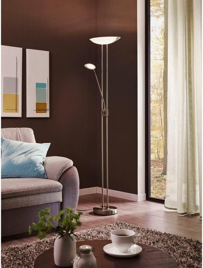 EGLO Baya Led Vloerlamp LED 180 cm Grijs Wit Dimbaar - Foto 2