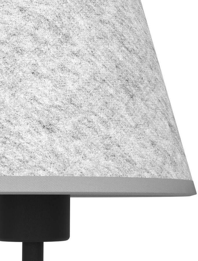EGLO Tafellamp ALSAGER Tafellamp Japandi metaal in zwart en vilt in grijs E27 fitting (1 stuk)