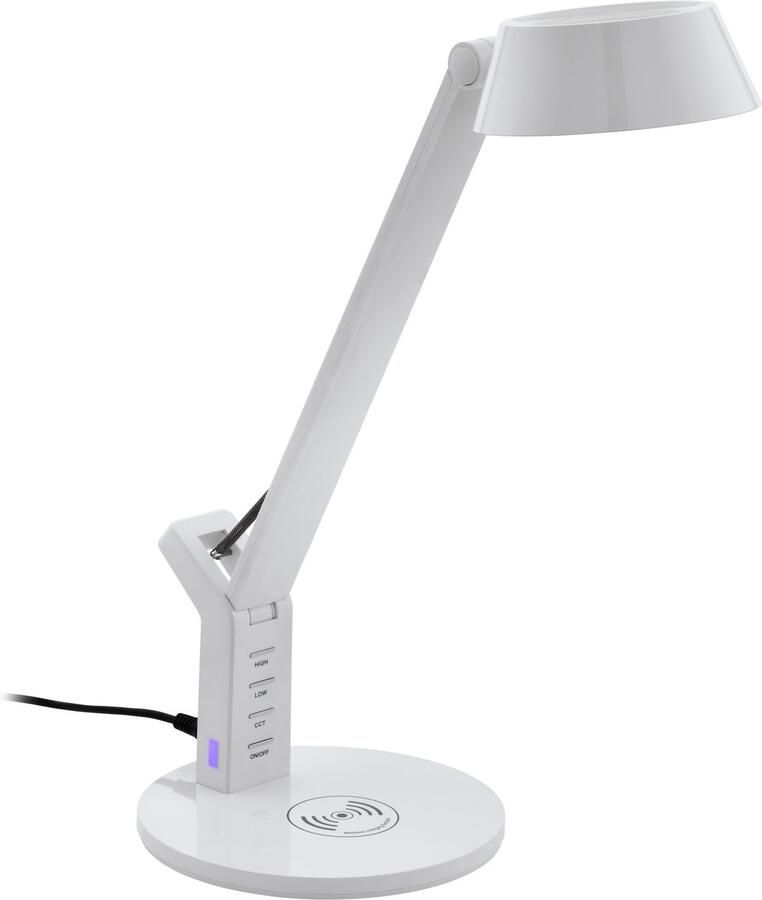 EGLO Tafellamp BANDERALO Bureaulamp draadloze laadfunctie Tafellamp 4 8W warmwit koudwit inductielaadvlak CCT (1 stuk) - Foto 3