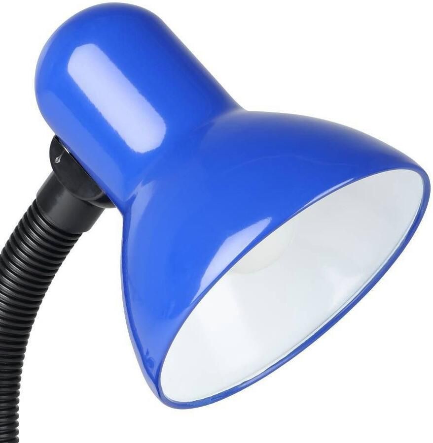 EGLO Tafellamp Basic blauw ø12 5 x h30 cm tuimelschakelaar draaibaar flexibele hals