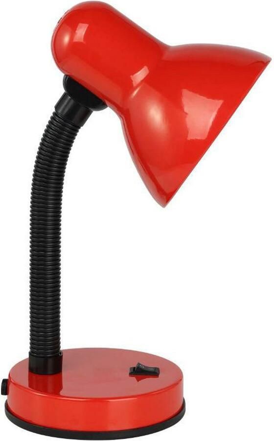 EGLO Tafellamp Basic rood ø12 5 x h30 cm tuimelschakelaar draaibaar flexibele hals - Foto 5