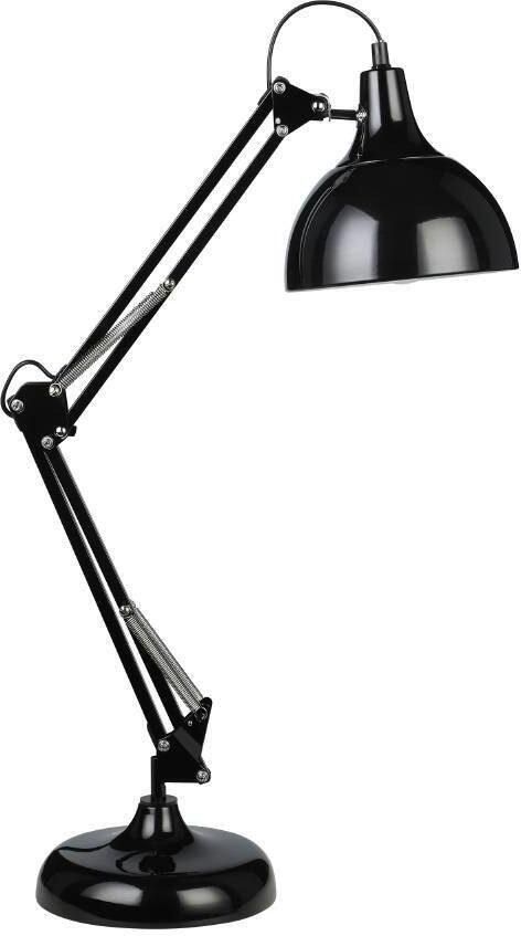 EGLO Tafellamp BORGILLIO Tischlampe Stahl E27 IP20 Schreibtischlampe Lampe Vintage bureau lamp van staal in zwart E27 incl. schakelaar (1 stuk) - Foto 4