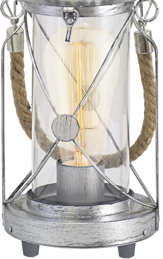 EGLO Tafellamp BRADFORD Tischlampe E27 IP20 Stahl und Glas Vintage Retro Lampe - Foto 3
