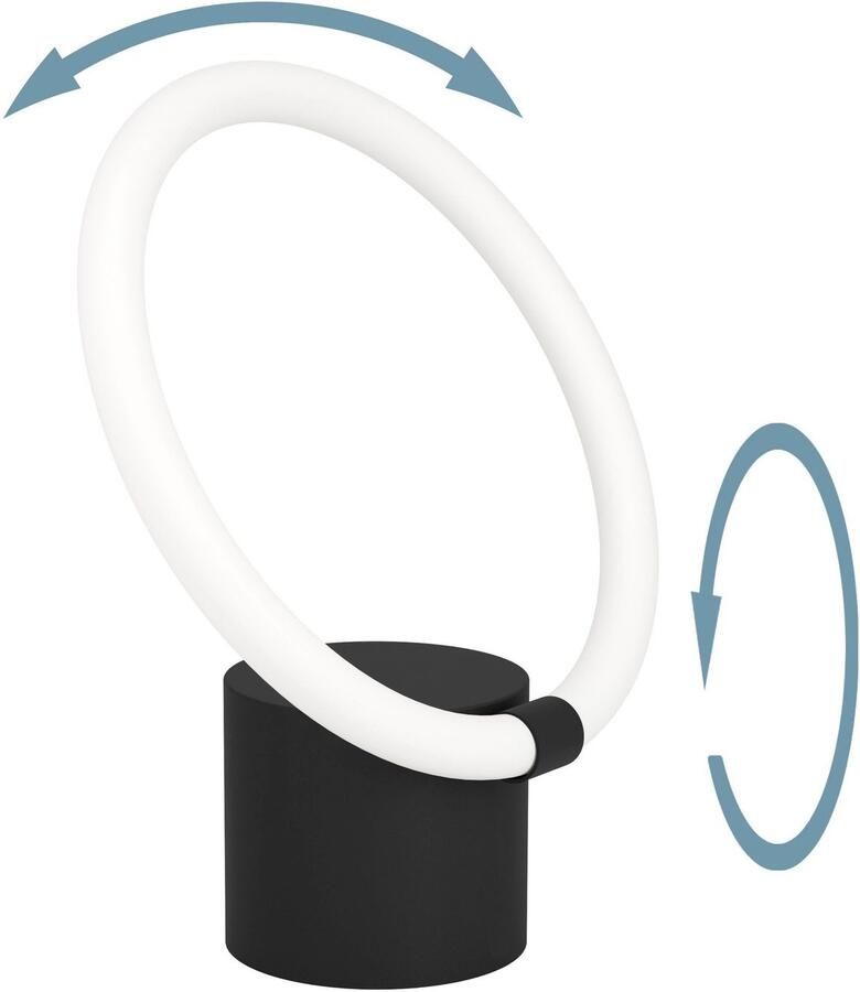 EGLO Tafellamp CARANACOA Tafellamp in zwart van staal 11 5W warmwit (1 stuk) - Foto 2