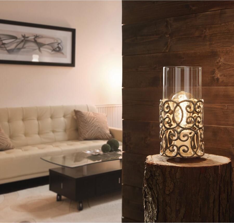 EGLO Cardigan Tafellamp E27 12.0 cm Bruin