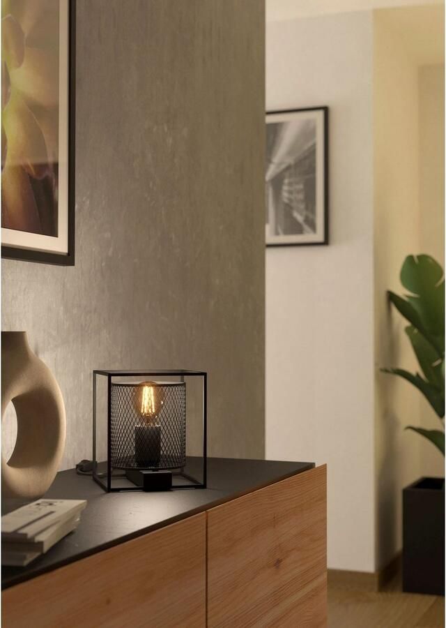 EGLO Tafellamp CATTERICK Tafel lamp in zwart van staal excl. E27 40W (1 stuk) - Foto 3