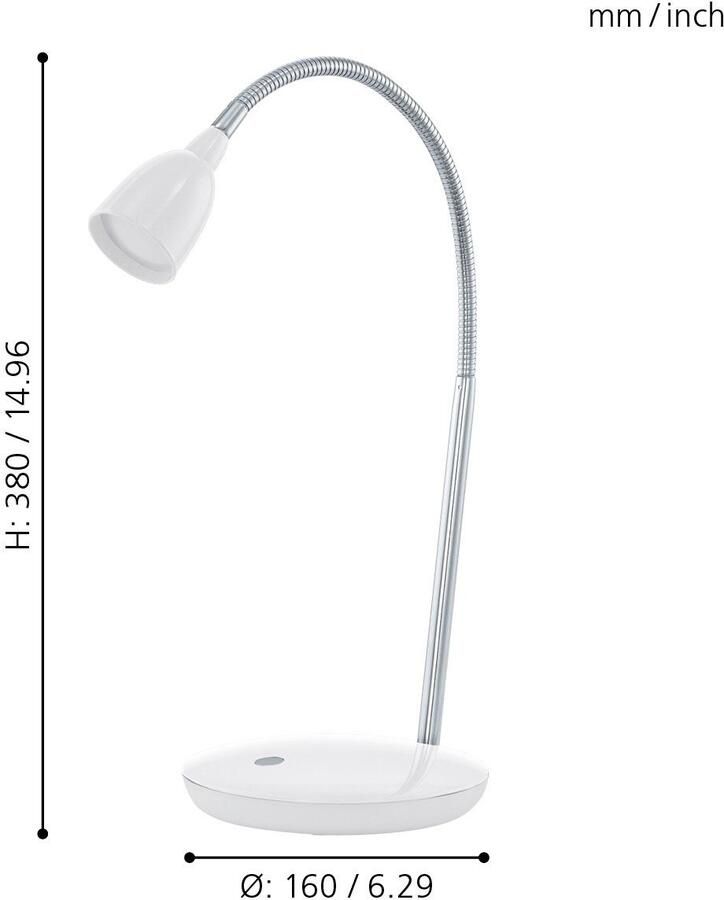 EGLO Durengo Tafellamp LED 16.0 cm Wit