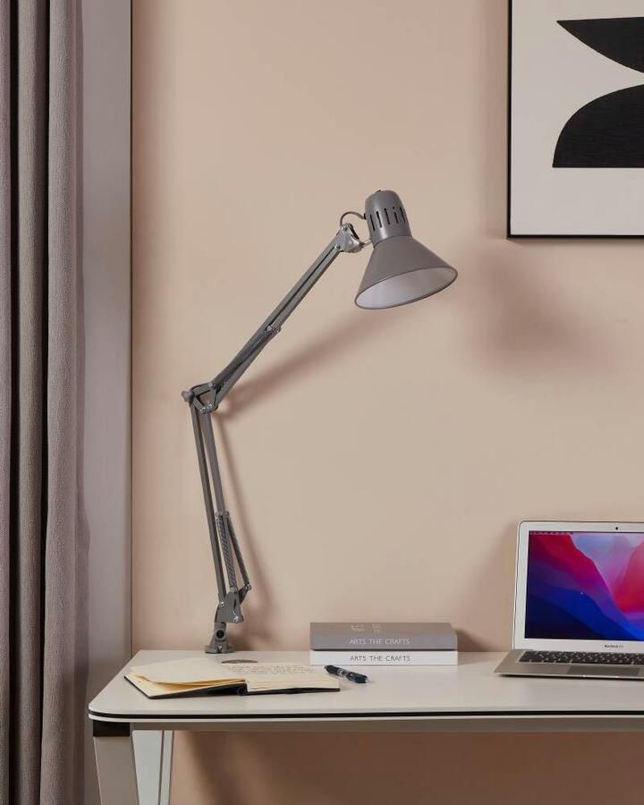 EGLO Tafellamp FIRMO klemlamp excl. lamp E27 met schroefklem Klem lamp vintage industrieel retro bureau lamp E27 fitting - Foto 3