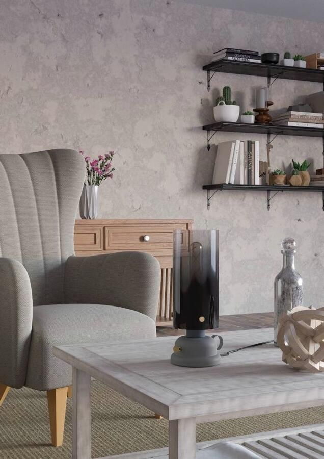 EGLO Tafellamp GARGRAVE Tafellamp woonkamerlamp metaal en rookglas nachttafellamp (1 stuk) - Foto 2