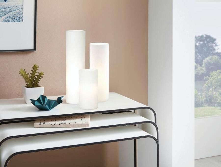 EGLO Tafellamp GEO tafellamp opaal-matte glas schakelaar aan de kabel minimalistisch - Foto 4