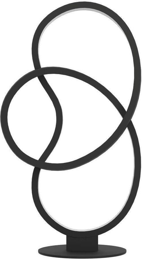 EGLO Tafellamp GIANELLA Tischampe Alu Stahl und Kunststoff Wohnzimmerlampe Lampe Nachttafellamp decoratieve tafellamp van metaal in zwart tafellamp (1 stuk) - Foto 2