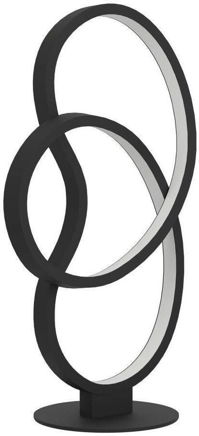 EGLO Tafellamp GIANELLA Tischampe Alu Stahl und Kunststoff Wohnzimmerlampe Lampe Nachttafellamp decoratieve tafellamp van metaal in zwart tafellamp (1 stuk) - Foto 3