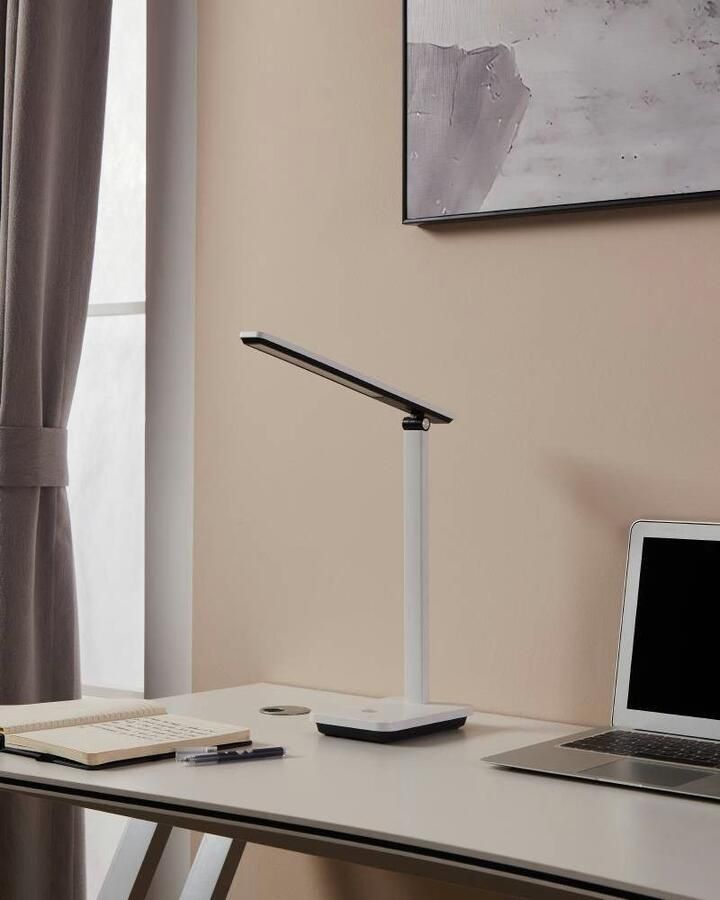 EGLO Tafellamp INIESTA LED Tafellamp Touchsensor dimbaar USB Nachttafellamp touch dimbaar USB-oplaadfunctie wit en zwart (1 stuk) - Foto 3