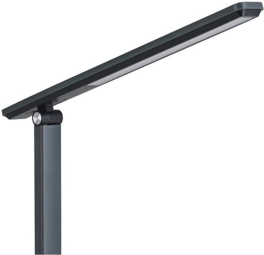 EGLO Tafellamp INIESTA LED Tafellamp Touchsensor dimbaar USB Nachttafellamp touch dimbaar USB-oplaadfunctie grijs en zwart (1 stuk)