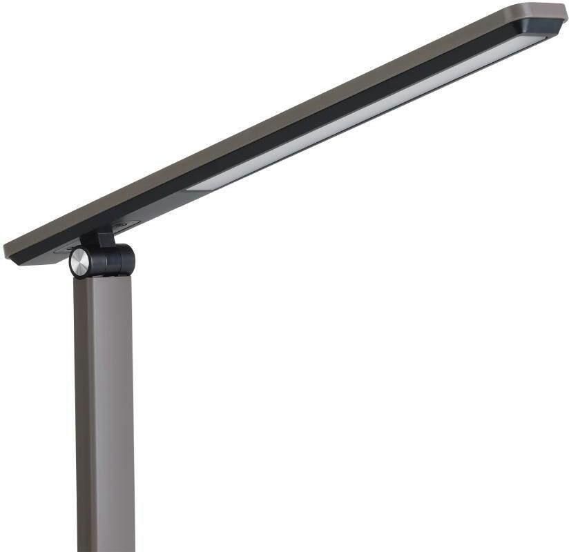 EGLO Tafellamp INIESTA Tischlampe Kunststoff IP20 Schreibtischlampe LED Lampe Tafellamp touch dimbaar USB oplaadfunctie cappuccino en zwart (1 stuk)