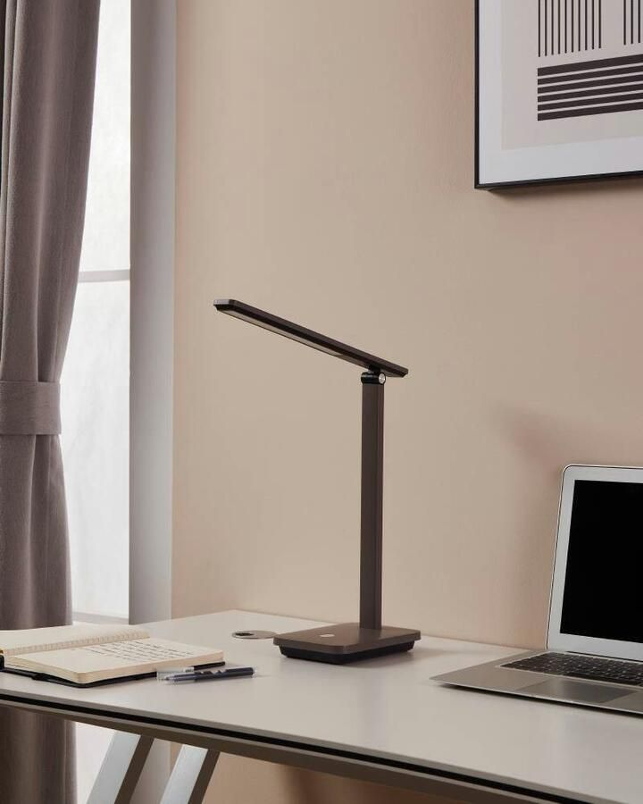 EGLO Tafellamp INIESTA LED Tafellamp Touchsensor dimbaar USB Leeslamp bureaulamp 3-step CCT kop verstelbaar 33x35x35cm (1 stuk) - Foto 3